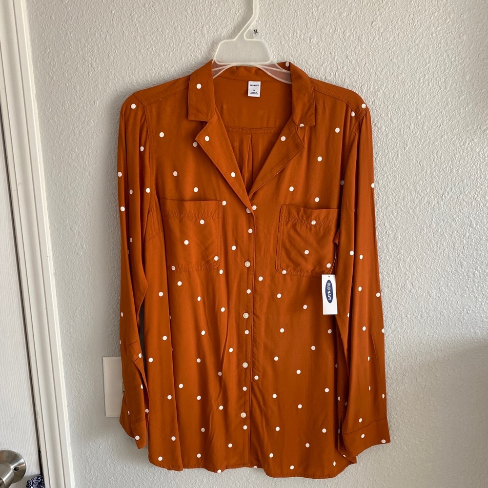 Old Navy Polka Dot Women’s Button Down Shirt